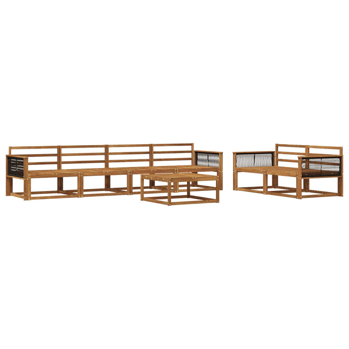 Set de canapele de exterior 7 pcs natural Lemn Solid de Acacia WALTI
