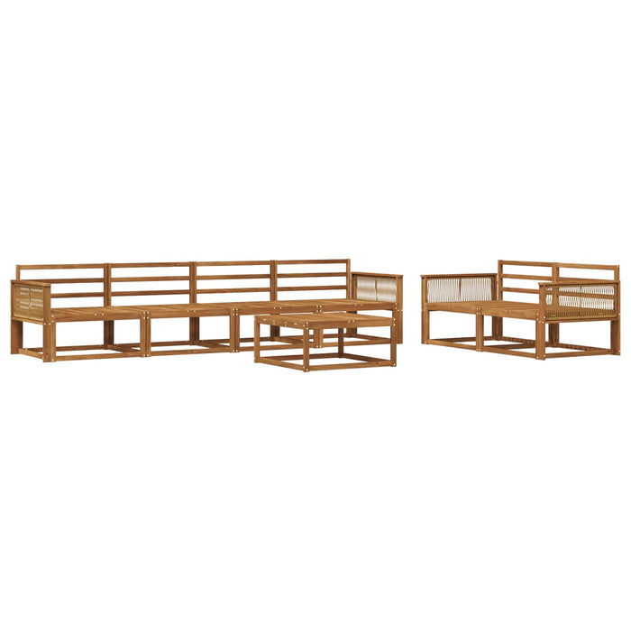 Set de canapele de exterior 7 pcs natural Lemn Solid de Acacia WALTI