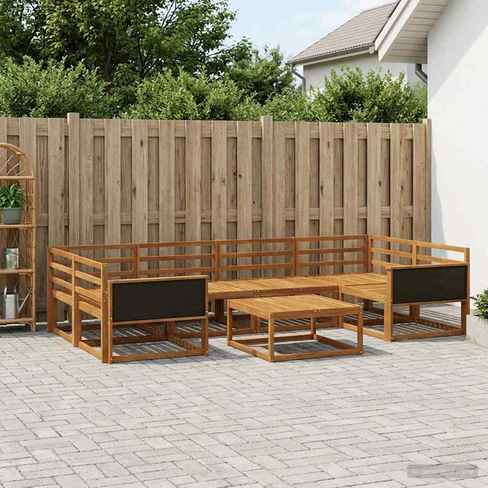 Set de canapele de exterior 7 pcs natural Lemn Solid de Acacia WALTI