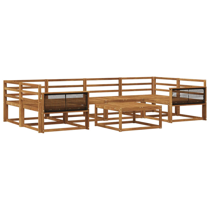 Set de canapele de exterior 7 pcs natural Lemn Solid de Acacia WALTI