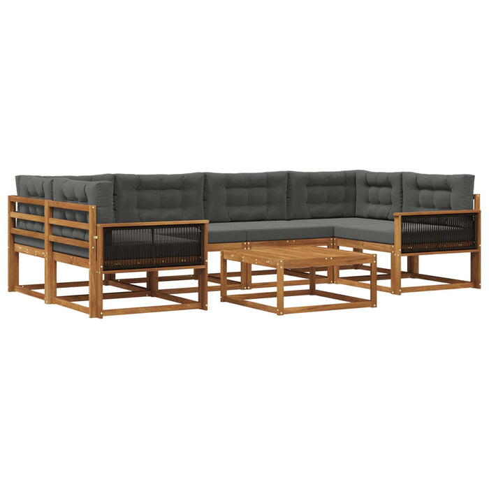 Set de canapele de exterior cu pernă 7 pcs Natural și Antracit WALTI