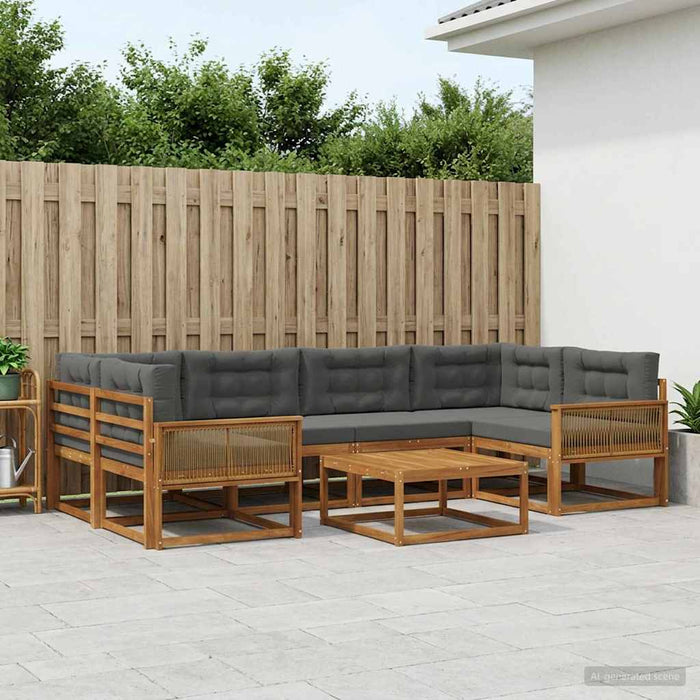 Set de canapele de exterior 7 pcs Natural și Antracit WALTI