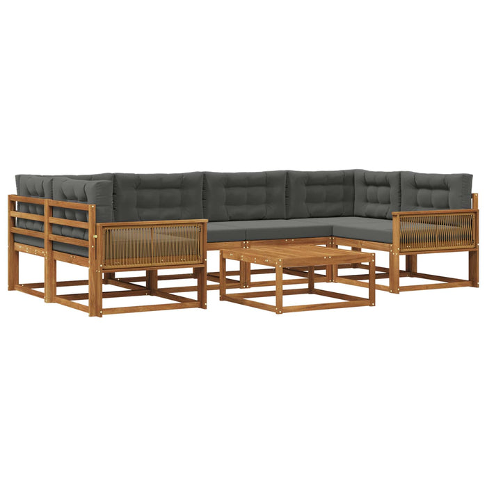 Set de canapele de exterior 7 pcs Natural și Antracit WALTI