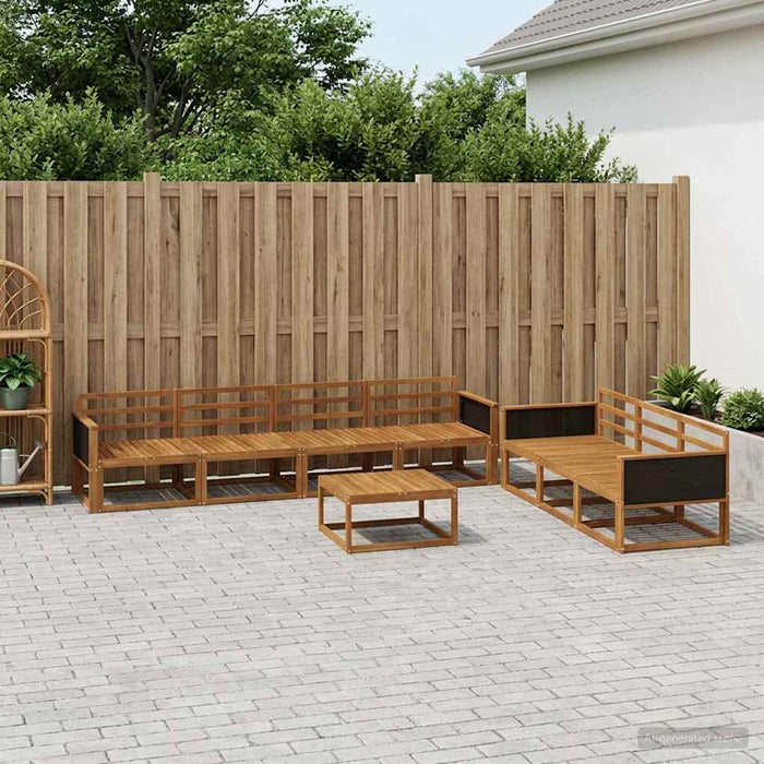 Set de canapele de exterior 8 pcs natural Lemn Solid de Acacia WALTI