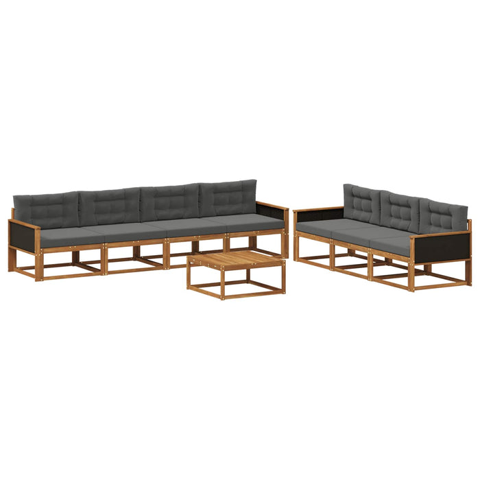 Set de canapele de exterior cu pernă 8 pcs Natural și Antracit WALTI