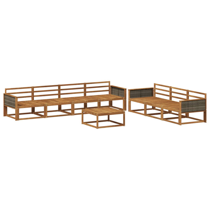 Set de canapele de exterior 8 pcs natural Lemn Solid de Acacia WALTI