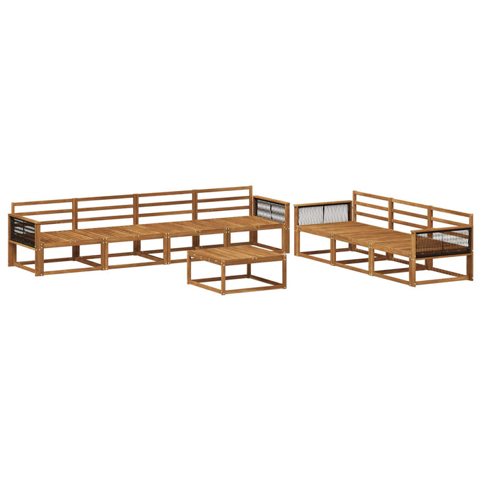 Set de canapele de exterior 8 pcs natural Lemn Solid de Acacia WALTI