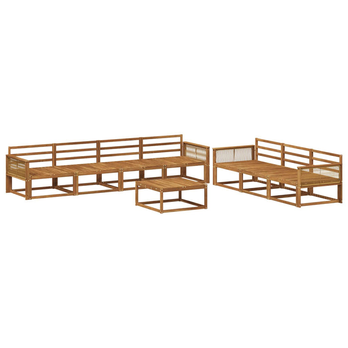Set de canapele de exterior 8 pcs natural Lemn Solid de Acacia WALTI