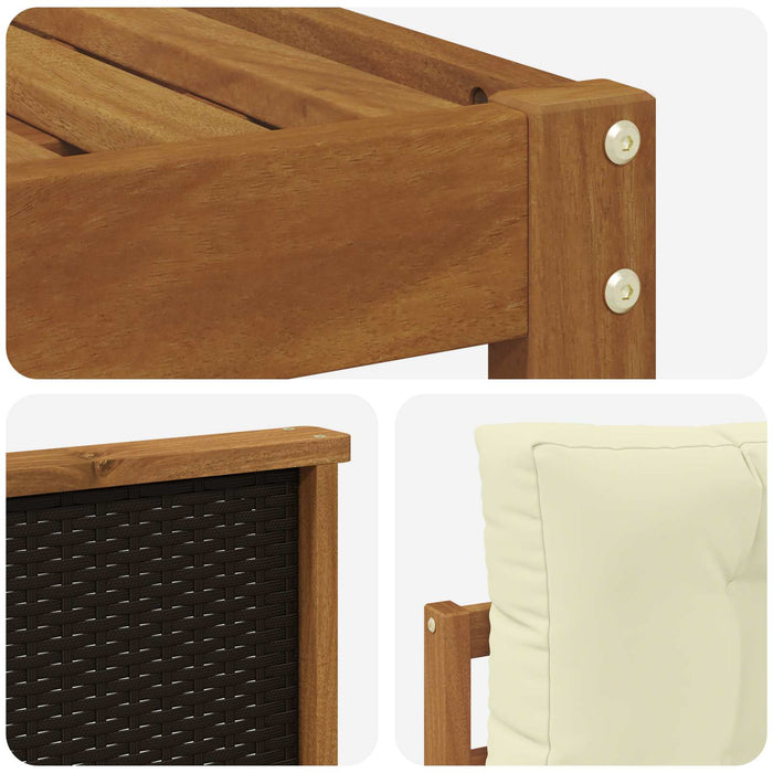 Set de canapele de exterior 8 pcs Natural și Crem WALTI
