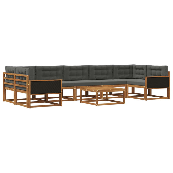 Set de canapele de exterior cu pernă 8 pcs Natural și Antracit WALTI