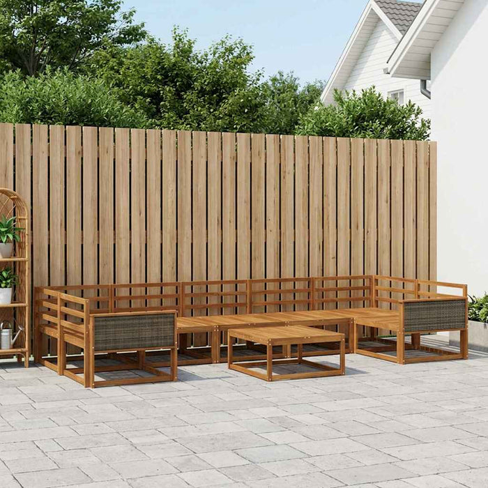 Set de canapele de exterior 8 pcs natural Lemn Solid de Acacia WALTI