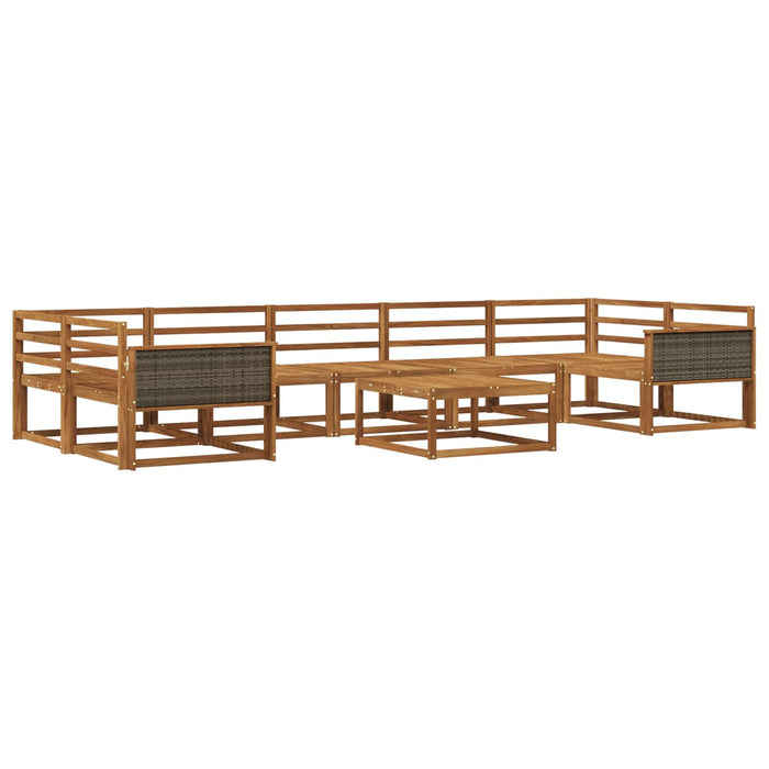 Set de canapele de exterior 8 pcs natural Lemn Solid de Acacia WALTI