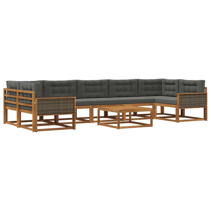 Set de canapele de exterior cu pernă 8 pcs Natural și Antracit WALTI