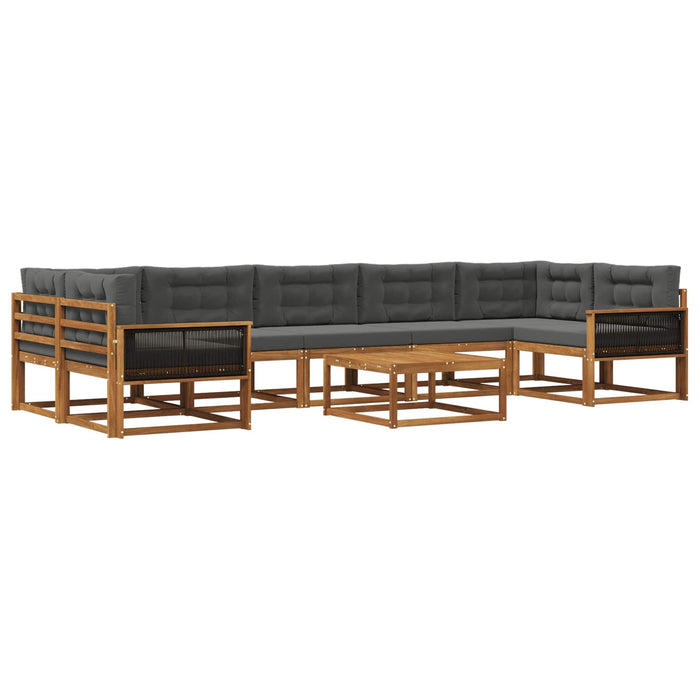 Set de canapele de exterior cu pernă 8 pcs Natural și Antracit WALTI