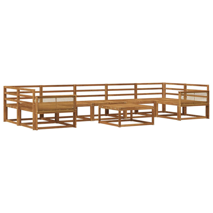 Set de canapele de exterior 8 pcs natural Lemn Solid de Acacia WALTI