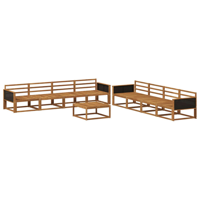 Set de canapele de exterior 9 pcs natural Lemn Solid de Acacia WALTI