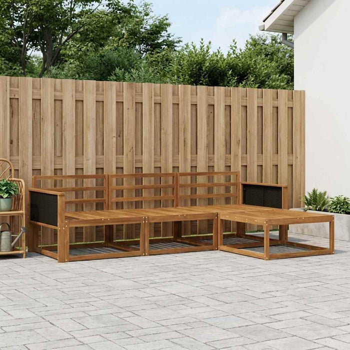 Set de canapele de exterior 4 pcs natural Lemn Solid de Acacia WALTI