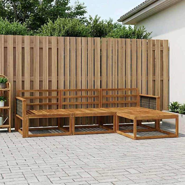Set de canapele de exterior 4 pcs natural Lemn Solid de Acacia WALTI