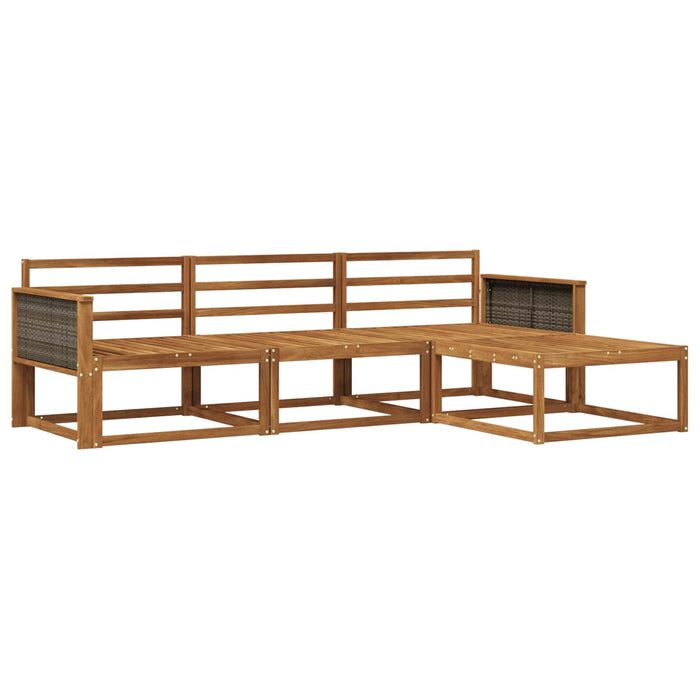 Set de canapele de exterior 4 pcs natural Lemn Solid de Acacia WALTI