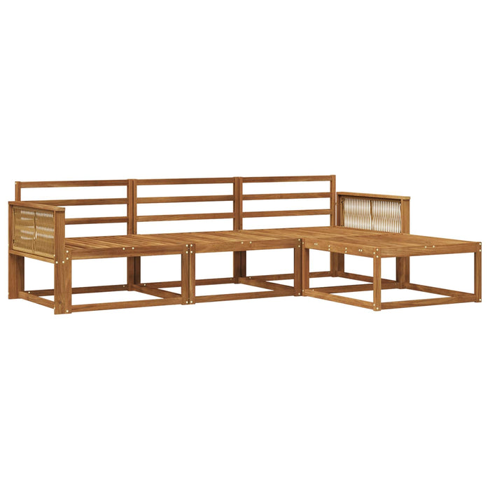 Set de canapele de exterior 4 pcs natural Lemn Solid de Acacia WALTI