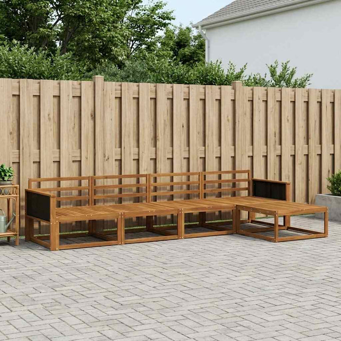 Set de canapele de exterior 5 pcs natural Lemn Solid de Acacia WALTI