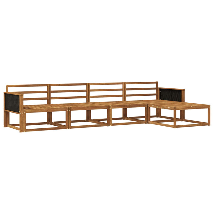 Set de canapele de exterior 5 pcs natural Lemn Solid de Acacia WALTI