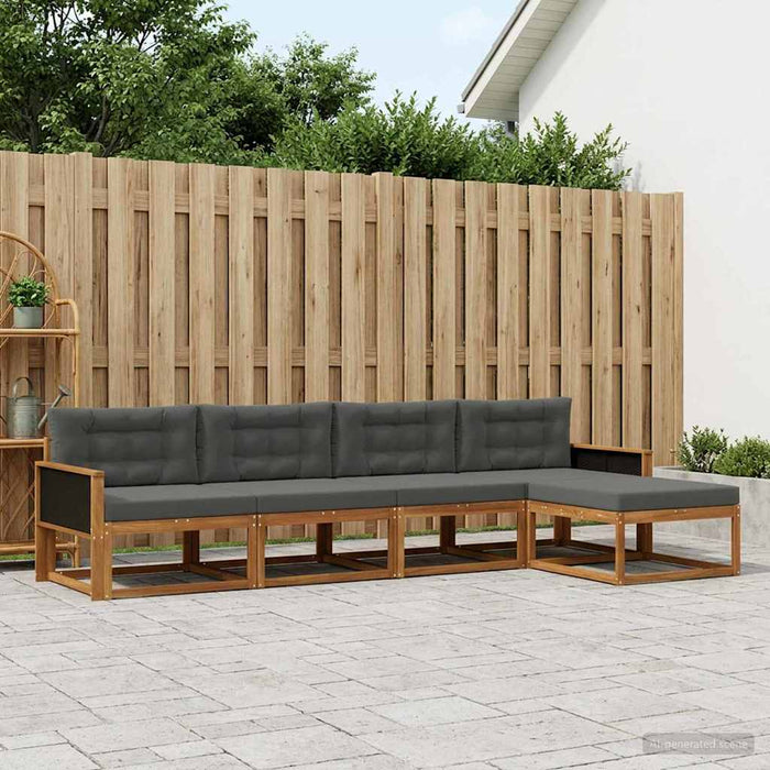 Set de canapele de exterior 5 pcs Natural și Antracit WALTI