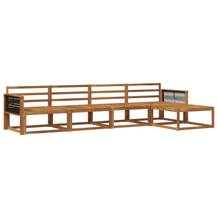 Set de canapele de exterior 5 pcs natural Lemn Solid de Acacia WALTI