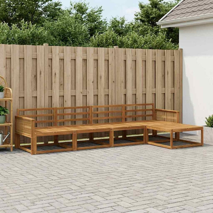 Set de canapele de exterior 5 pcs natural Lemn Solid de Acacia WALTI
