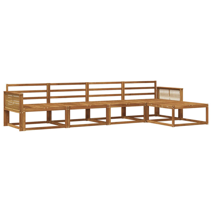 Set de canapele de exterior 5 pcs natural Lemn Solid de Acacia WALTI