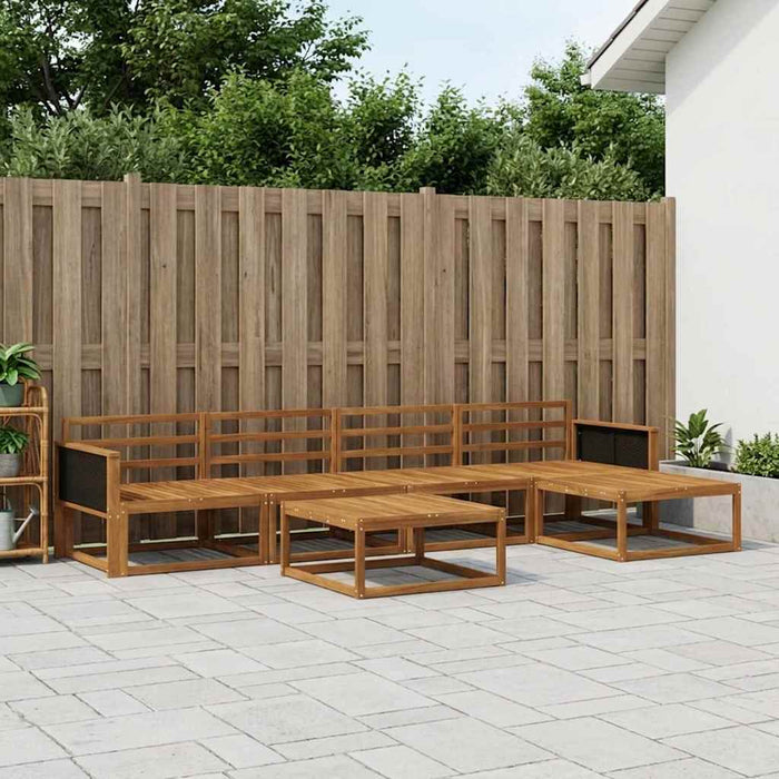 Set de canapele de exterior 6 pcs natural Lemn Solid de Acacia WALTI