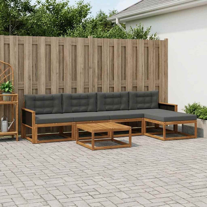 Set de canapele de exterior cu pernă 6 pcs Natural și Antracit WALTI
