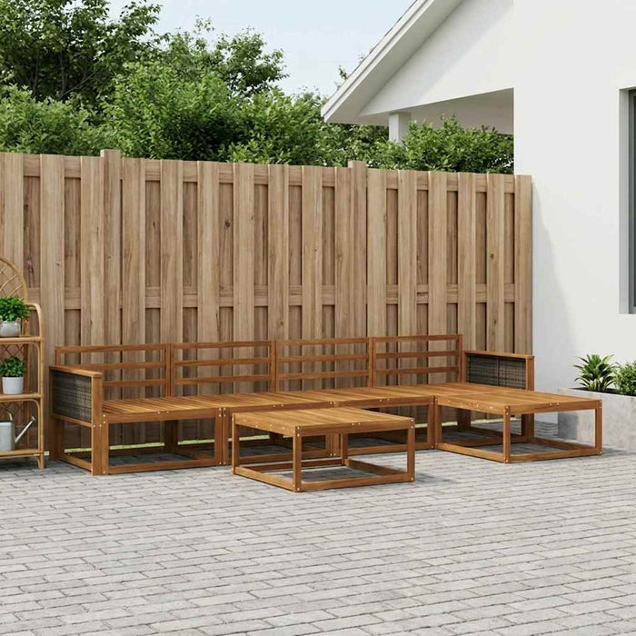 Set de canapele de exterior 6 pcs natural Lemn Solid de Acacia WALTI