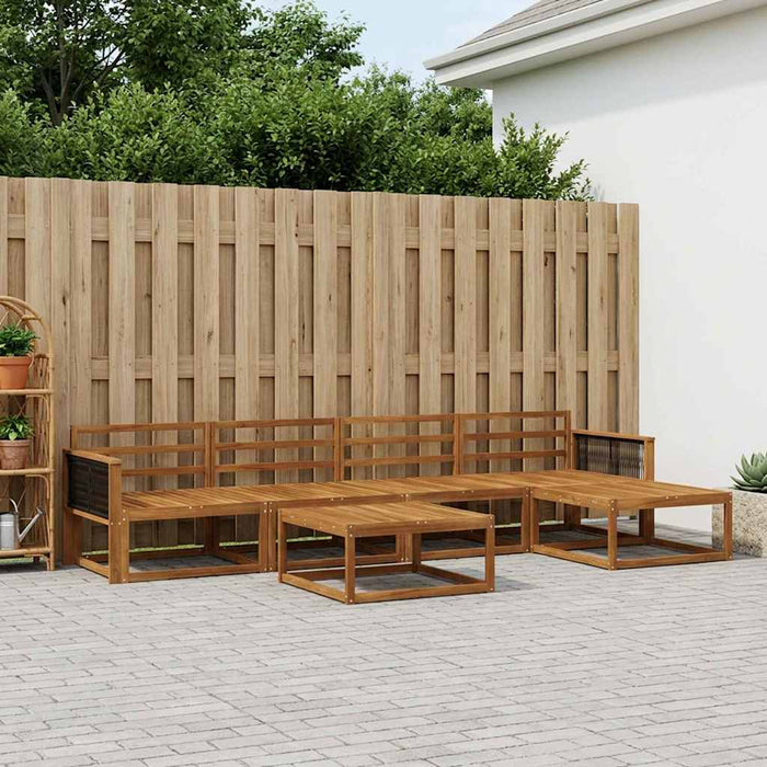 Set de canapele de exterior 6 pcs natural Lemn Solid de Acacia WALTI
