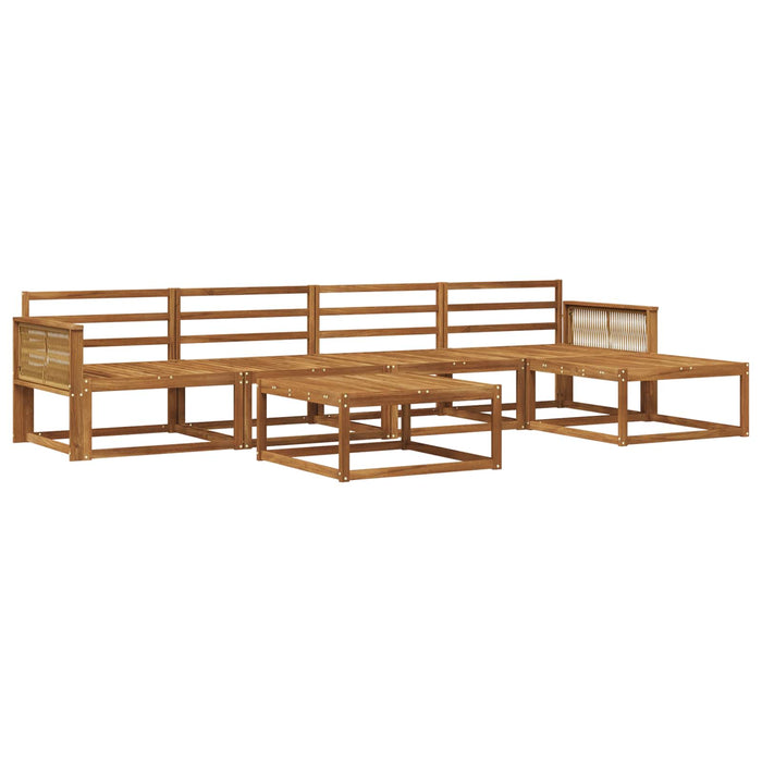 Set de canapele de exterior 6 pcs natural Lemn Solid de Acacia WALTI