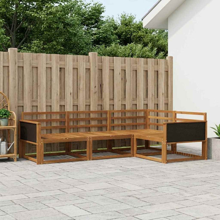 Set de canapele de exterior 4 pcs natural Lemn Solid de Acacia WALTI