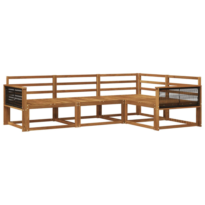 Set de canapele de exterior 4 pcs natural Lemn Solid de Acacia WALTI