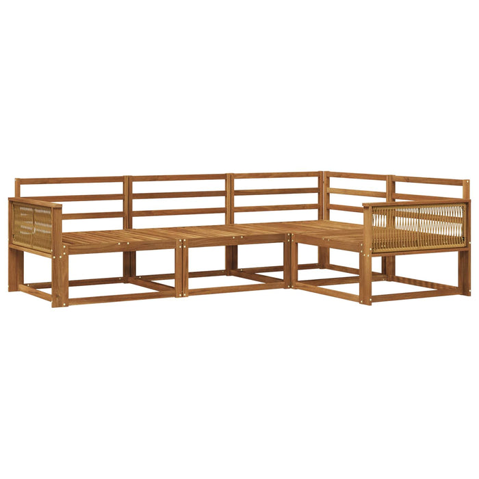 Set de canapele de exterior 4 pcs natural Lemn Solid de Acacia WALTI
