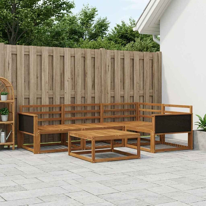 Set de canapele de exterior 5 pcs natural Lemn Solid de Acacia WALTI