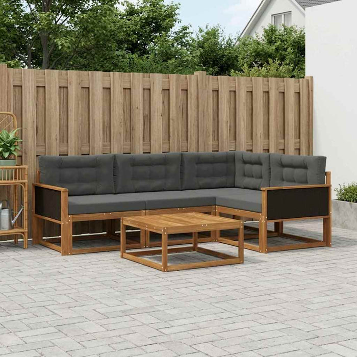 Set de canapele de exterior cu pernă 5 pcs Natural și Antracit WALTI