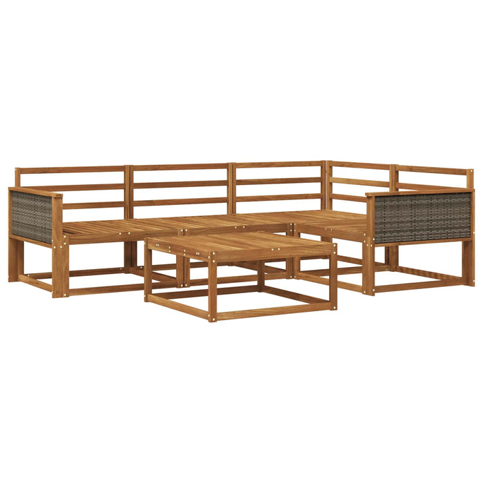 Set de canapele de exterior 5 pcs natural Lemn Solid de Acacia WALTI