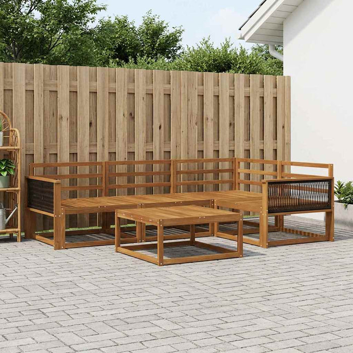 Set de canapele de exterior 5 pcs natural Lemn Solid de Acacia WALTI