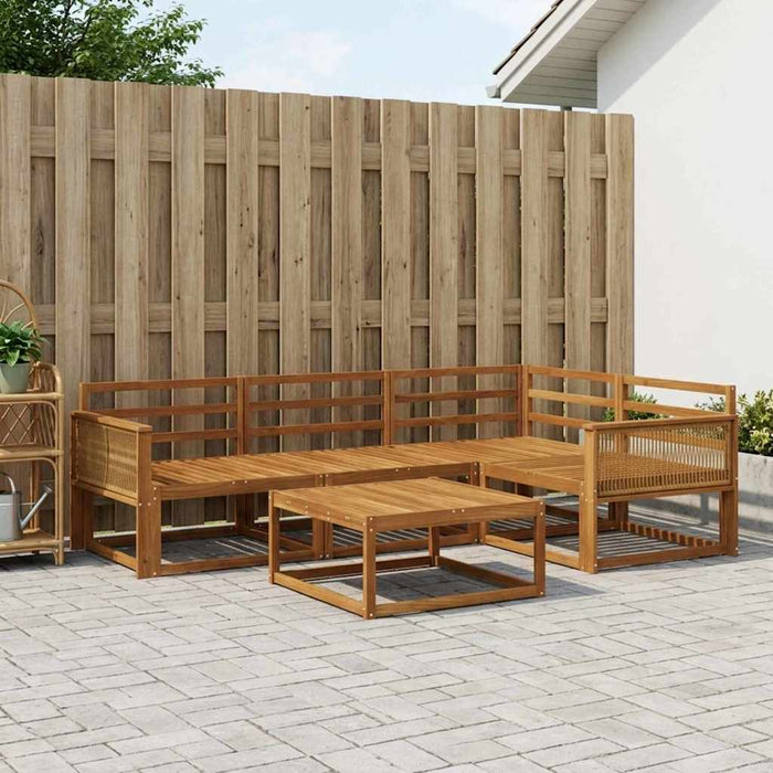 Set de canapele de exterior 5 pcs natural Lemn Solid de Acacia WALTI