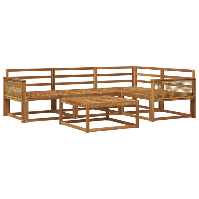 Set de canapele de exterior 5 pcs natural Lemn Solid de Acacia WALTI