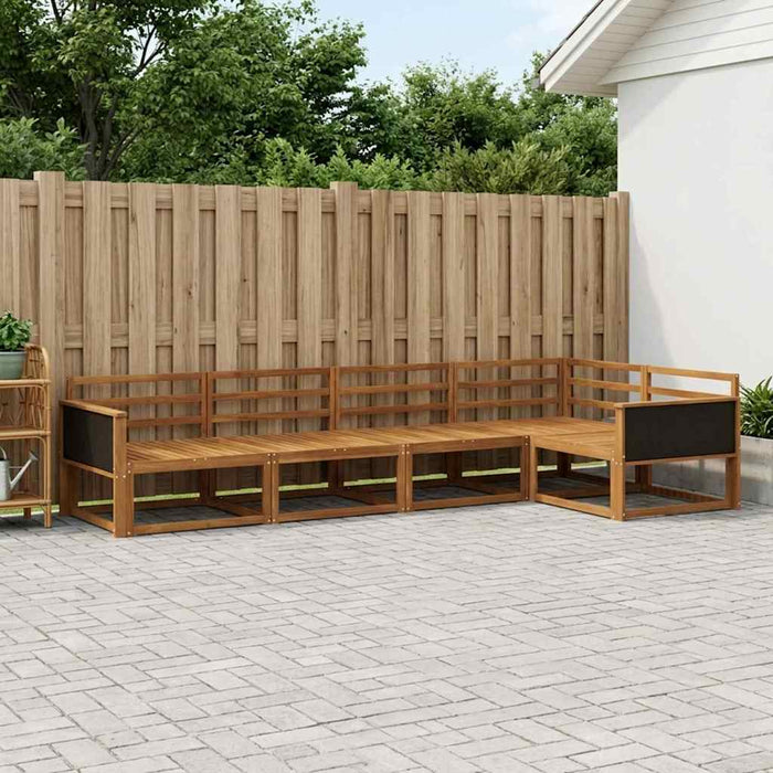 Set de canapele de exterior 5 pcs natural Lemn Solid de Acacia WALTI
