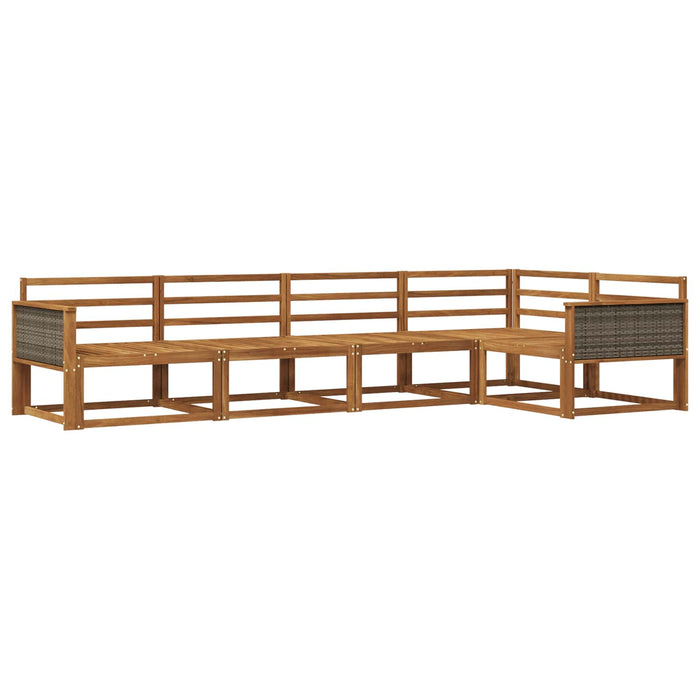 Set de canapele de exterior 5 pcs natural Lemn Solid de Acacia WALTI
