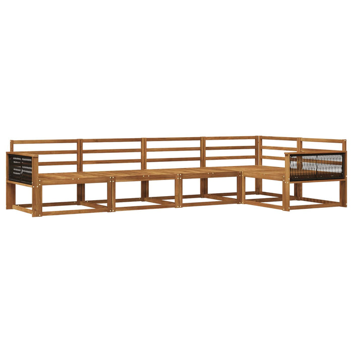 Set de canapele de exterior 5 pcs natural Lemn Solid de Acacia WALTI
