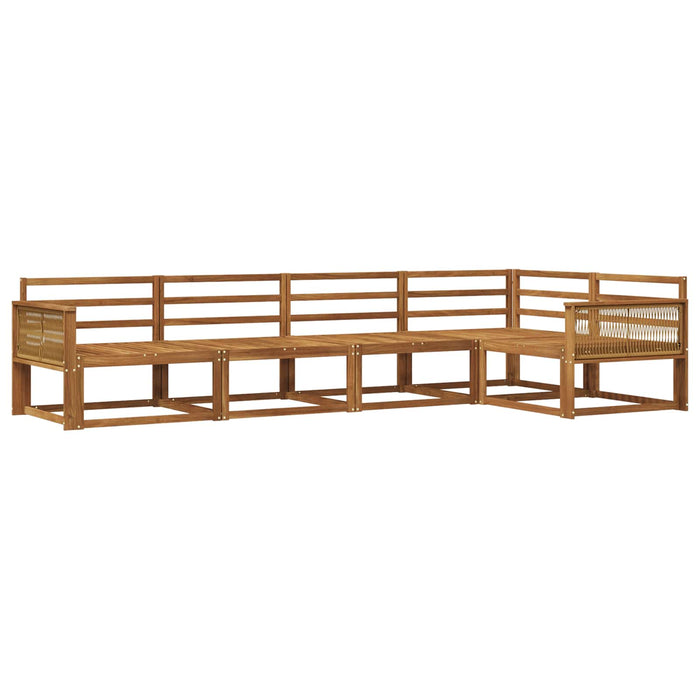 Set de canapele de exterior 5 pcs natural Lemn Solid de Acacia WALTI