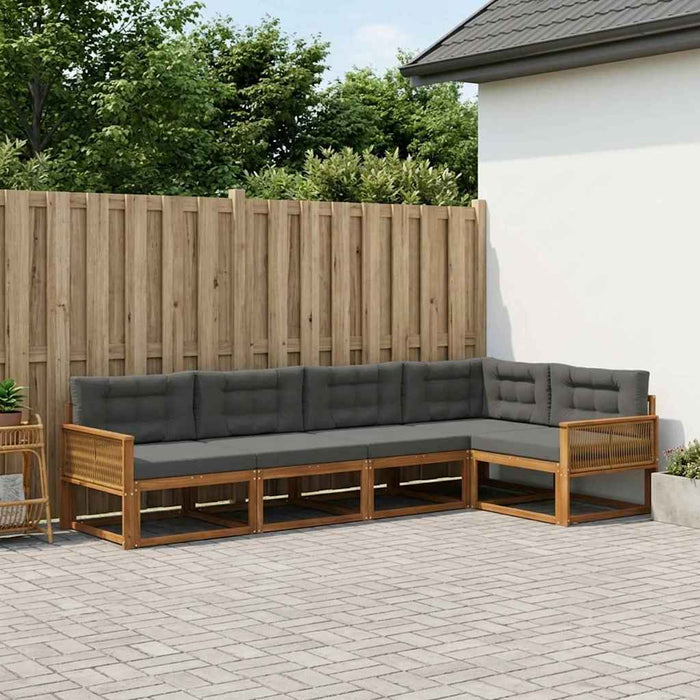 Set de canapele de exterior 5 pcs Natural și Antracit WALTI
