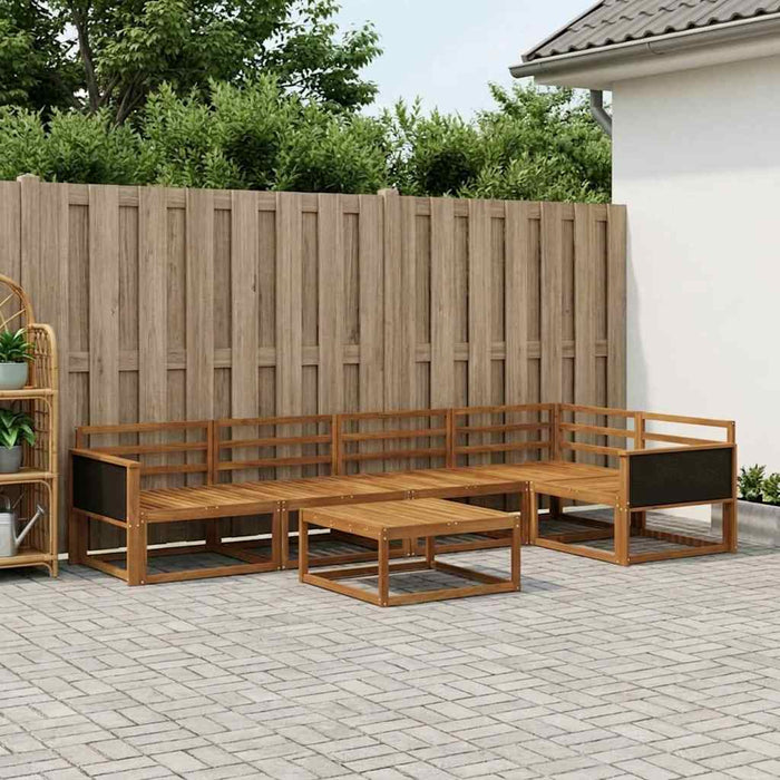 Set de canapele de exterior 6 pcs natural Lemn Solid de Acacia WALTI